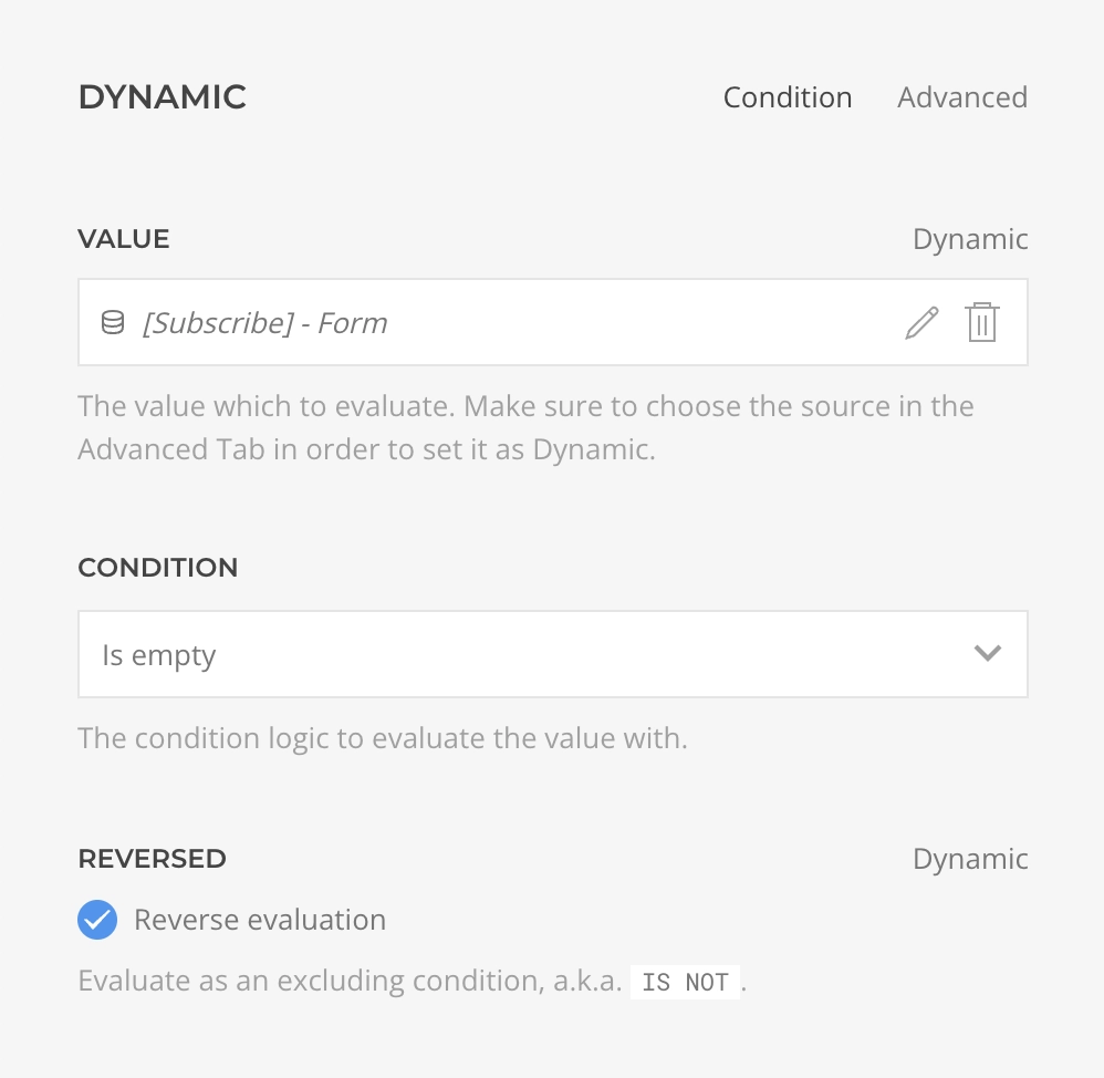 Actions Dynamic Execution