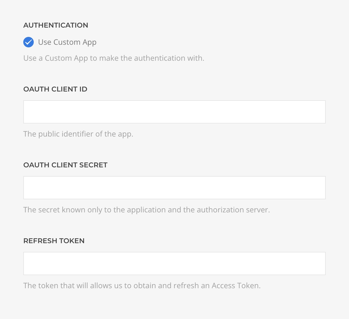 Custom OAuth App