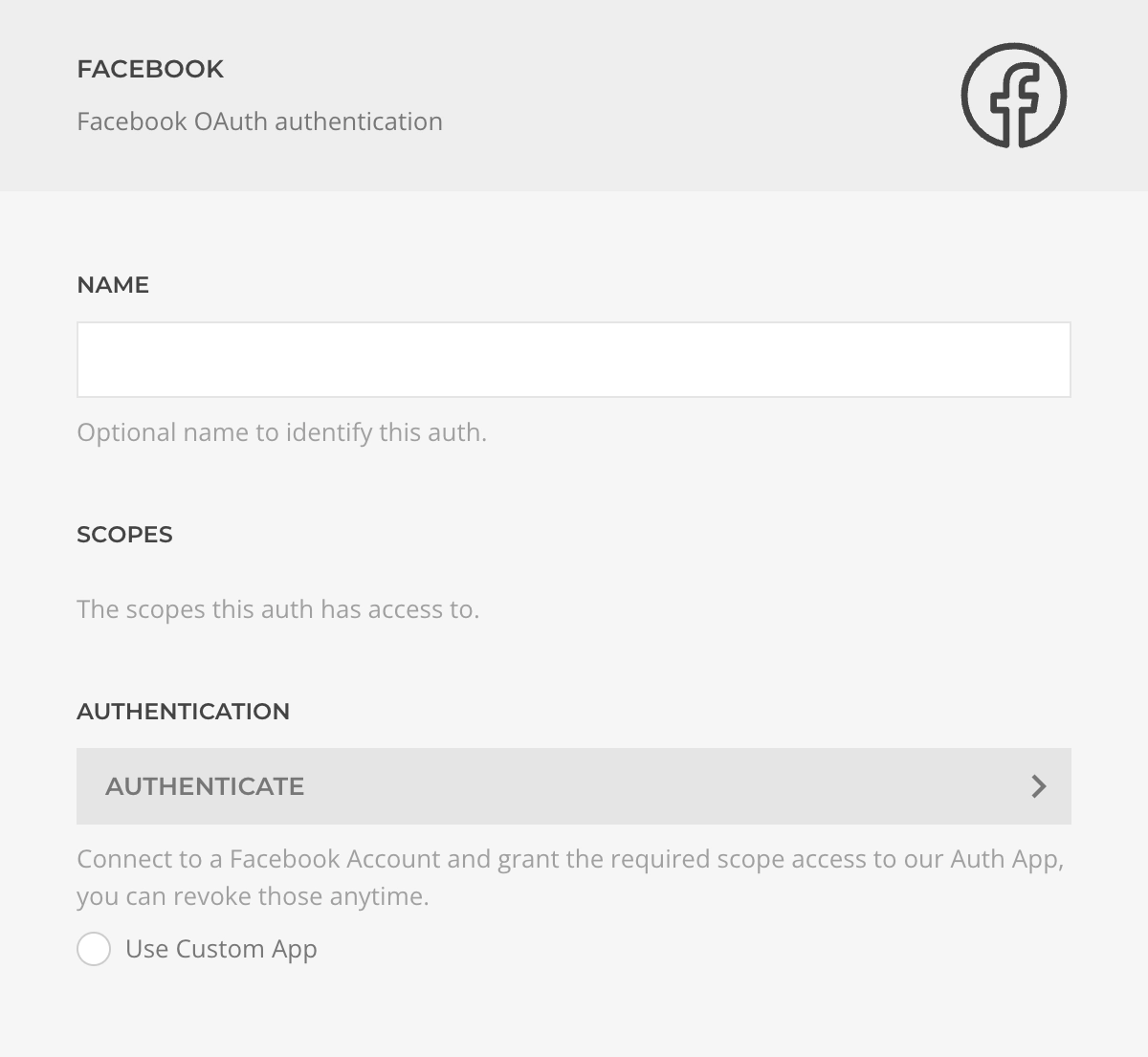 Facebook Auth Driver