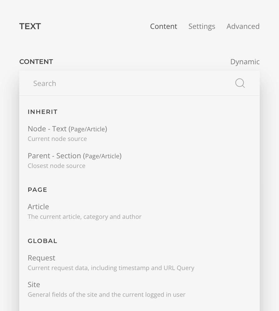 Dynamic Options