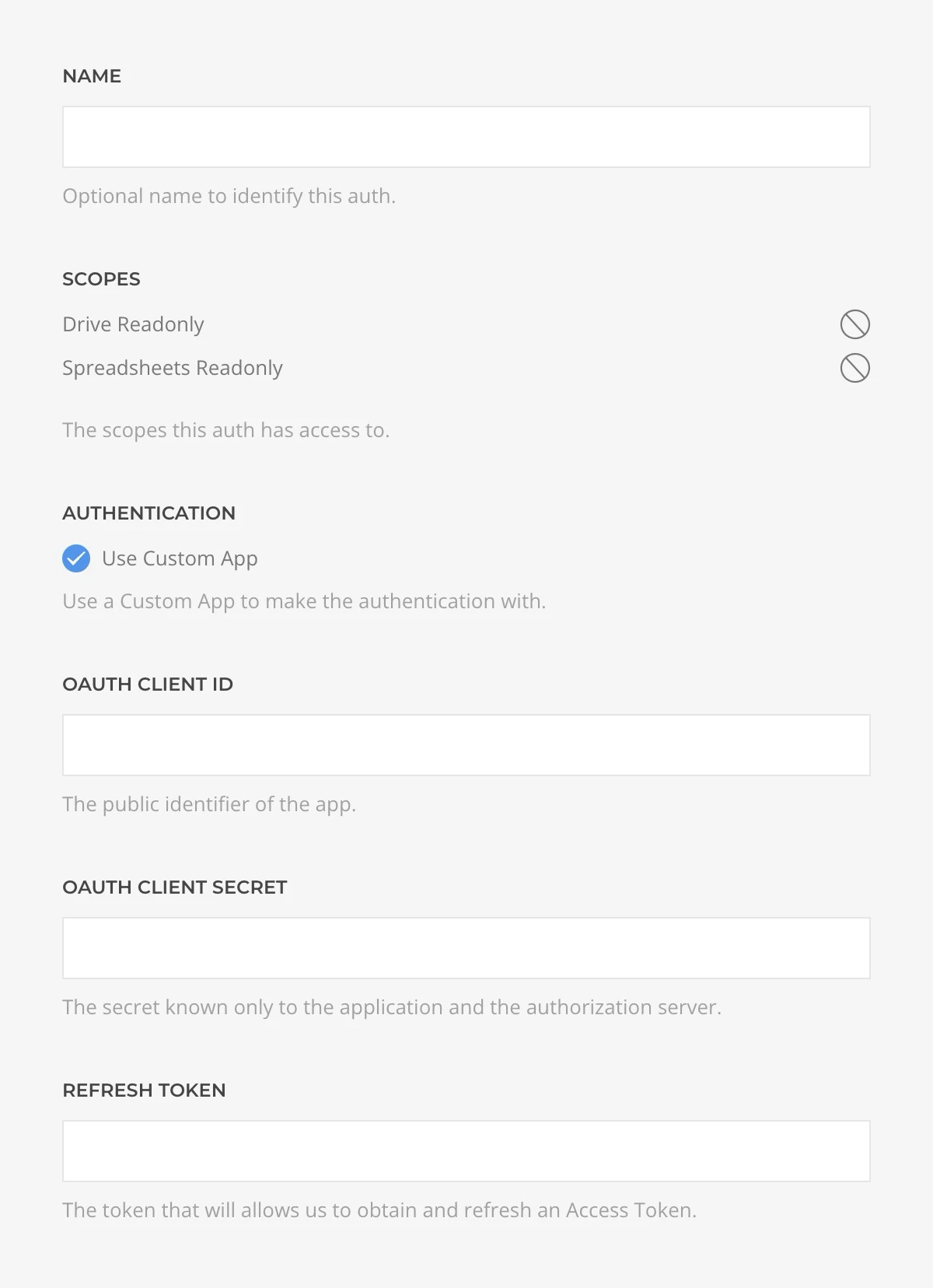 Google Custom OAuth