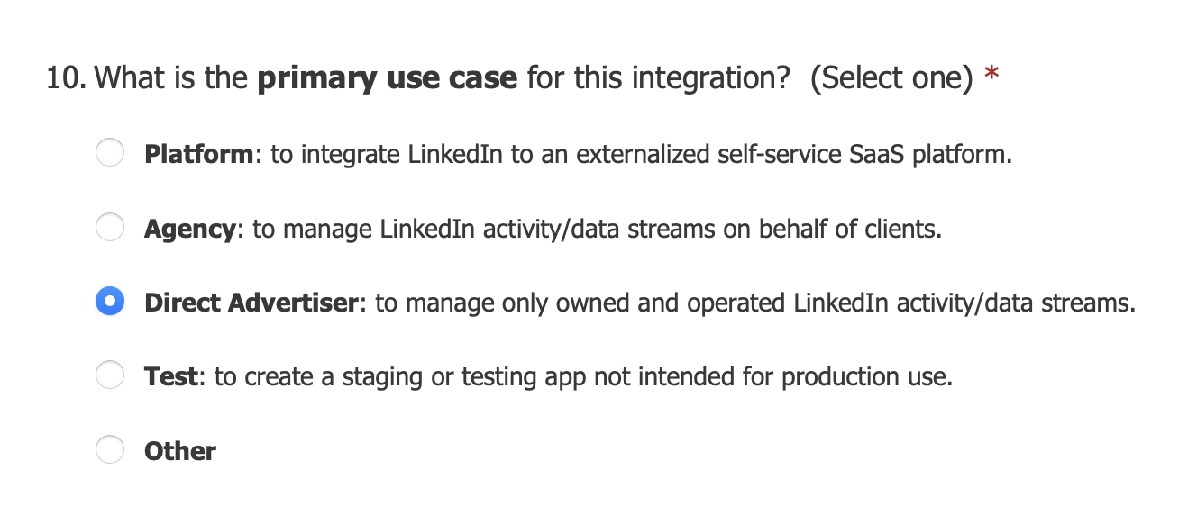 LinkedIn Advertising API Use Case