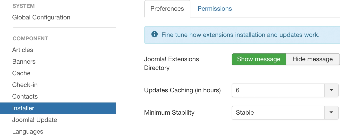 Minimum Stability Joomla