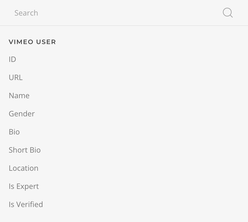 Vimeo User Mapping